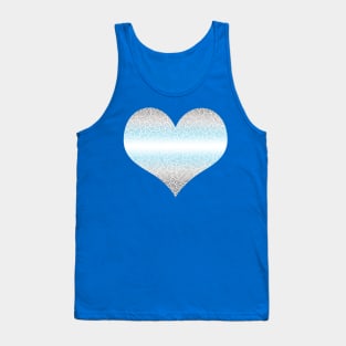 Ombré demiboy flag and white swirls doodles heart Tank Top